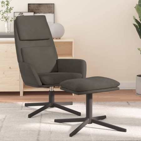 Relaxation armchair with dark gray velvet stool by vidaXL, Armchairs - Ref: Foro24-3097799, Price: 139,02 €, Discount: %