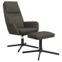 Sillón de relax con taburete terciopelo gris oscuro de vidaXL, Sillones - Ref: Foro24-3097799, Precio: 139,99 €, Descuento: %