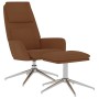 Sillón de relax con reposapiés tela de microfibra marrón de vidaXL, Sillones - Ref: Foro24-3097779, Precio: 134,99 €, Descuen...