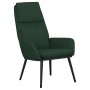 Sillón de relax con reposapiés tela verde oscuro de vidaXL, Sillones - Ref: Foro24-3097773, Precio: 140,13 €, Descuento: %