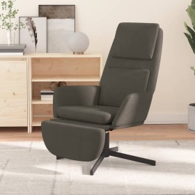 Sillón de relax con reposapiés terciopelo gris oscuro de vidaXL, Sillones - Ref: Foro24-3097810, Precio: 117,99 €, Descuento: %