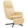 Relaxation armchair with cream white velvet footrest by vidaXL, Armchairs - Ref: Foro24-3097818, Price: 109,99 €, Discount: %