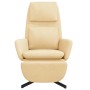 Relaxation armchair with cream white velvet footrest by vidaXL, Armchairs - Ref: Foro24-3097818, Price: 109,99 €, Discount: %