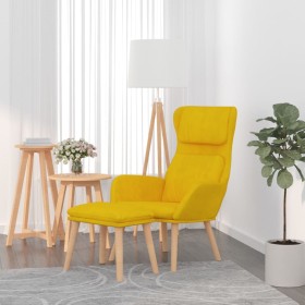 Relax armchair with yellow mustard velvet footstool by vidaXL, Armchairs - Ref: Foro24-3097827, Price: 147,67 €, Discount: %