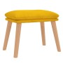 Sillón de relax con taburete terciopelo amarillo mostaza de vidaXL, Sillones - Ref: Foro24-3097827, Precio: 148,13 €, Descuen...