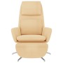 Relaxation armchair with footrest in cream microfiber fabric by vidaXL, Armchairs - Ref: Foro24-3097790, Price: 102,99 €, Dis...