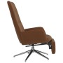 Relaxation armchair with footrest in brown microfiber fabric by vidaXL, Armchairs - Ref: Foro24-3097698, Price: 112,58 €, Dis...