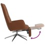 Relaxation armchair with footrest in brown microfiber fabric by vidaXL, Armchairs - Ref: Foro24-3097698, Price: 112,58 €, Dis...