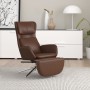 Relaxation armchair with footrest shiny brown synthetic leather by vidaXL, Armchairs - Ref: Foro24-3097834, Price: 121,10 €, ...