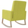 Silla mecedora de tela verde claro de vidaXL, Mecedoras - Ref: Foro24-345232, Precio: 113,28 €, Descuento: %