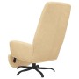 Sillón de relax con reposapiés terciopelo blanco crema de vidaXL, Sillones - Ref: Foro24-3097857, Precio: 98,99 €, Descuento: %