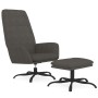 Relaxation armchair with dark gray velvet stool by vidaXL, Armchairs - Ref: Foro24-3097838, Price: 139,95 €, Discount: %