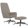 Relaxation armchair with light gray velvet stool by vidaXL, Armchairs - Ref: Foro24-3097837, Price: 117,08 €, Discount: %