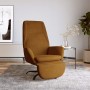 Sillón de relax con reposapiés terciopelo marrón de vidaXL, Sillones - Ref: Foro24-3097856, Precio: 98,99 €, Descuento: %