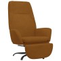 Sillón de relax con reposapiés terciopelo marrón de vidaXL, Sillones - Ref: Foro24-3097856, Precio: 98,99 €, Descuento: %