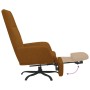 Sillón de relax con reposapiés terciopelo marrón de vidaXL, Sillones - Ref: Foro24-3097856, Precio: 98,99 €, Descuento: %