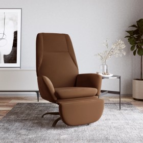 Relaxation armchair with footrest in brown microfiber fabric by vidaXL, Armchairs - Ref: Foro24-3097865, Price: 99,99 €, Disc...