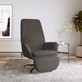 Relaxation armchair with dark gray velvet footrest by vidaXL, Armchairs - Ref: Foro24-3097849, Price: 118,00 €, Discount: %