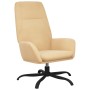 Sillón de relax con taburete tela de microfibra color crema de vidaXL, Sillones - Ref: Foro24-3097864, Precio: 118,99 €, Desc...