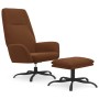 Relaxation armchair with footrest in brown microfiber fabric by vidaXL, Armchairs - Ref: Foro24-3097859, Price: 118,99 €, Dis...