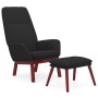 Sillón de relax con taburete tela negro de vidaXL, Sillones - Ref: Foro24-3097877, Precio: 171,72 €, Descuento: %