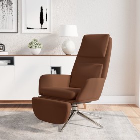 Relaxation armchair with footrest in brown microfiber fabric by vidaXL, Armchairs - Ref: Foro24-3097785, Price: 114,99 €, Dis...