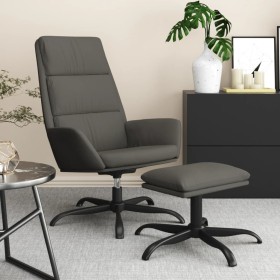 Relaxation armchair with dark gray velvet stool by vidaXL, Armchairs - Ref: Foro24-3097898, Price: 137,27 €, Discount: %