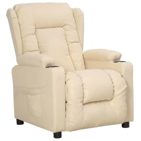 Cream Fabric Recliner by vidaXL, Armchairs - Ref: Foro24-339057, Price: 243,99 €, Discount: %