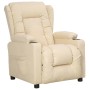 Cream Fabric Recliner by vidaXL, Armchairs - Ref: Foro24-339057, Price: 243,91 €, Discount: %