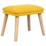 Relaxation armchair with mustard yellow fabric stool by vidaXL, Armchairs - Ref: Foro24-3097889, Price: 146,51 €, Discount: %