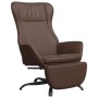 Relaxation armchair and footrest in shiny brown artificial leather by vidaXL, Armchairs - Ref: Foro24-3097896, Price: 107,22 ...