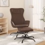 Sillón de relax con reposapiés cuero artificial marrón brillo de vidaXL, Sillones - Ref: Foro24-3097894, Precio: 129,49 €, De...