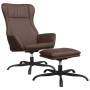 Sillón de relax con reposapiés cuero artificial marrón brillo de vidaXL, Sillones - Ref: Foro24-3097894, Precio: 129,49 €, De...