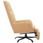 Relaxation armchair with footrest in cream microfiber fabric by vidaXL, Armchairs - Ref: Foro24-3097870, Price: 99,99 €, Disc...