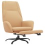 Relaxation armchair with footrest in cream microfiber fabric by vidaXL, Armchairs - Ref: Foro24-3097870, Price: 99,99 €, Disc...