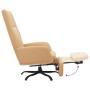 Relaxation armchair with footrest in cream microfiber fabric by vidaXL, Armchairs - Ref: Foro24-3097870, Price: 99,99 €, Disc...