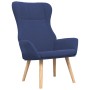 Sillón de relax con taburete tela azul de vidaXL, Sillones - Ref: Foro24-3097886, Precio: 145,99 €, Descuento: %