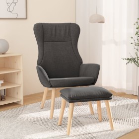 Sillón de relax con taburete tela gris oscuro de vidaXL, Sillones - Ref: Foro24-3097883, Precio: 145,60 €, Descuento: %