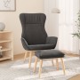 Sillón de relax con taburete tela gris oscuro de vidaXL, Sillones - Ref: Foro24-3097883, Precio: 145,74 €, Descuento: %