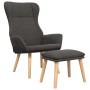 Sillón de relax con taburete tela gris oscuro de vidaXL, Sillones - Ref: Foro24-3097883, Precio: 145,74 €, Descuento: %