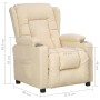 Cream Fabric Recliner by vidaXL, Armchairs - Ref: Foro24-339057, Price: 243,91 €, Discount: %