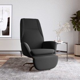 Sillón de relax con reposapiés tela de microfibra negro de vidaXL, Sillones - Ref: Foro24-3097869, Precio: 110,99 €, Descuent...