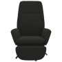 Sillón de relax con reposapiés tela de microfibra negro de vidaXL, Sillones - Ref: Foro24-3097869, Precio: 110,34 €, Descuent...