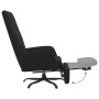 Sillón de relax con reposapiés tela de microfibra negro de vidaXL, Sillones - Ref: Foro24-3097869, Precio: 110,34 €, Descuent...