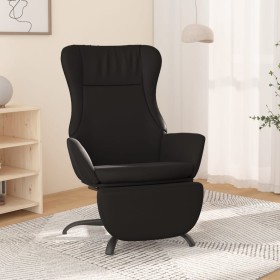 Sillón de relax con reposapiés cuero artificial negro brillante de vidaXL, Sillones - Ref: Foro24-3097895, Precio: 120,99 €, ...