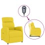 Sillón elevable tela amarillo claro de vidaXL, Sillones - Ref: Foro24-3098108, Precio: 253,52 €, Descuento: %