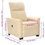 Cream fabric lifting armchair by vidaXL, Armchairs - Ref: Foro24-3098180, Price: 309,99 €, Discount: %