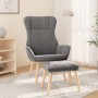 Sillón de relax con taburete tela gris claro de vidaXL, Sillones - Ref: Foro24-3097882, Precio: 145,45 €, Descuento: %