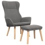 Sillón de relax con taburete tela gris claro de vidaXL, Sillones - Ref: Foro24-3097882, Precio: 145,45 €, Descuento: %