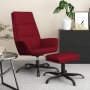 Sillón de relax con taburete terciopelo rojo tinto de vidaXL, Sillones - Ref: Foro24-3097902, Precio: 144,73 €, Descuento: %